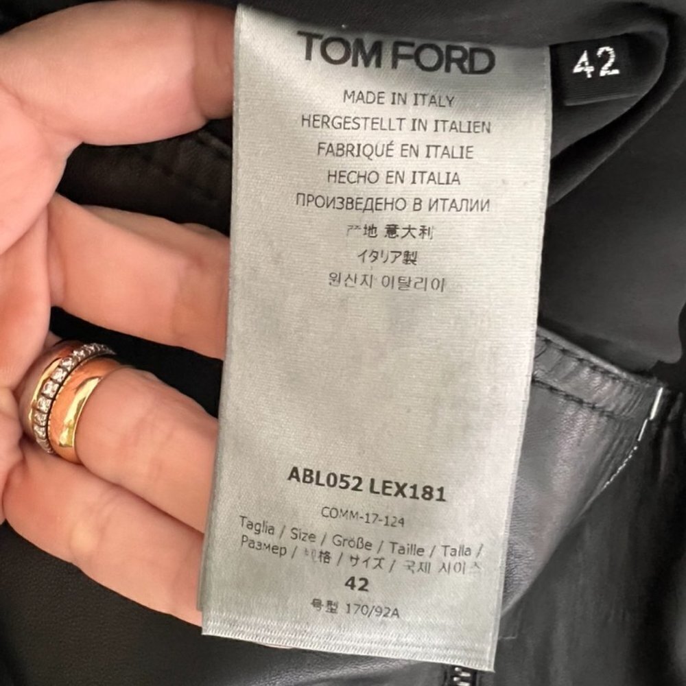 Tom Ford black lamb leather dress size 42 - Picture 9 of 10